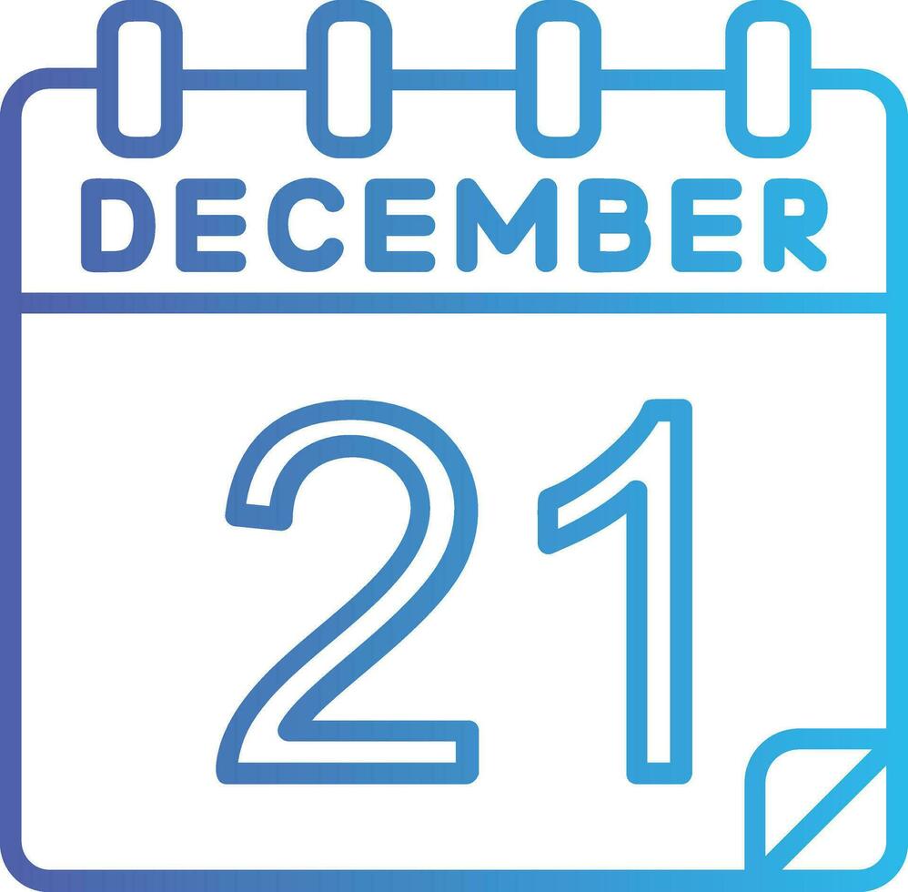 21 diciembre vector icono