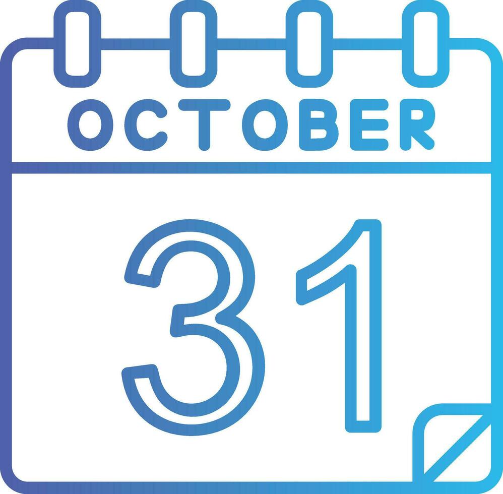 31 October Vector Icon