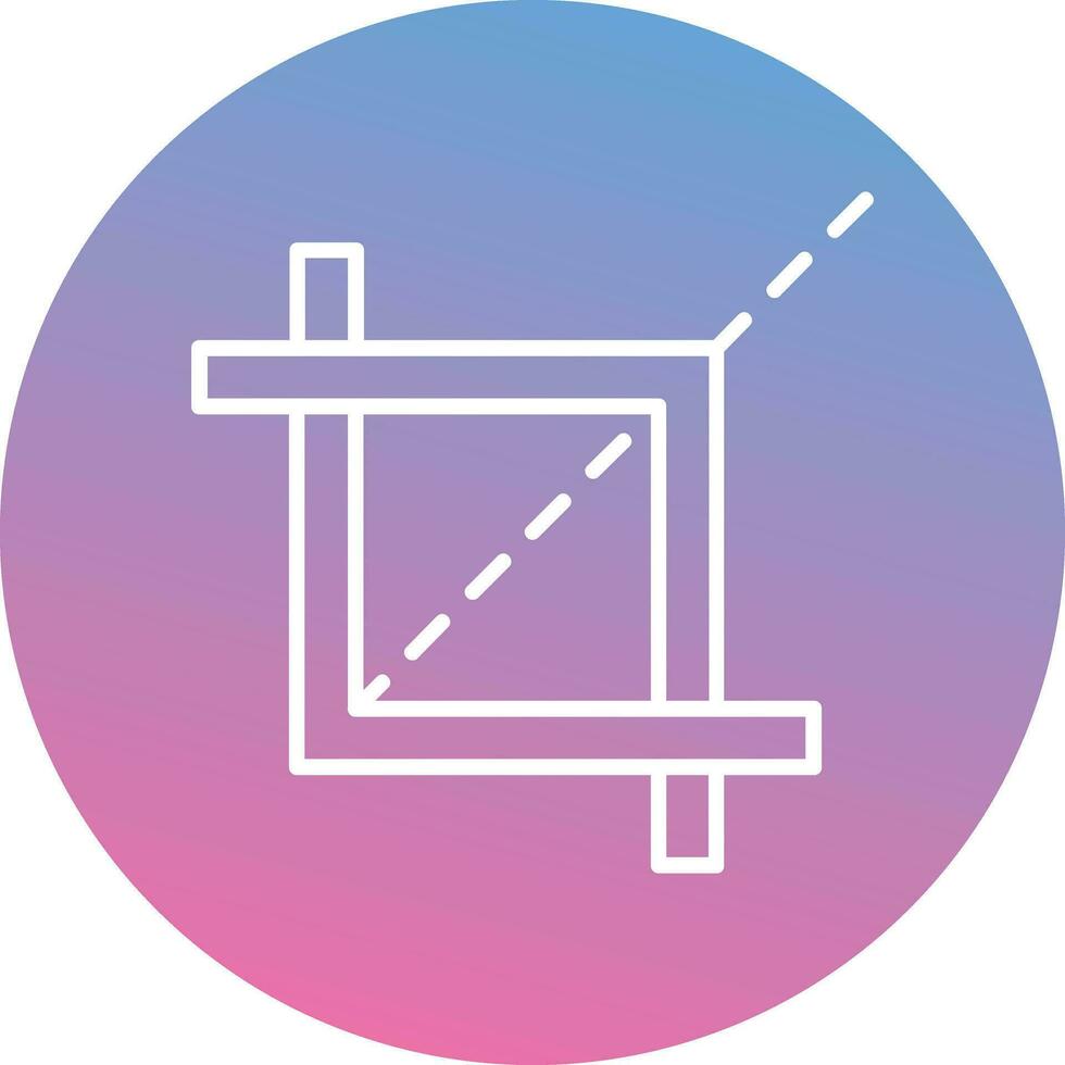 Crop Tool Glyph Icon vector