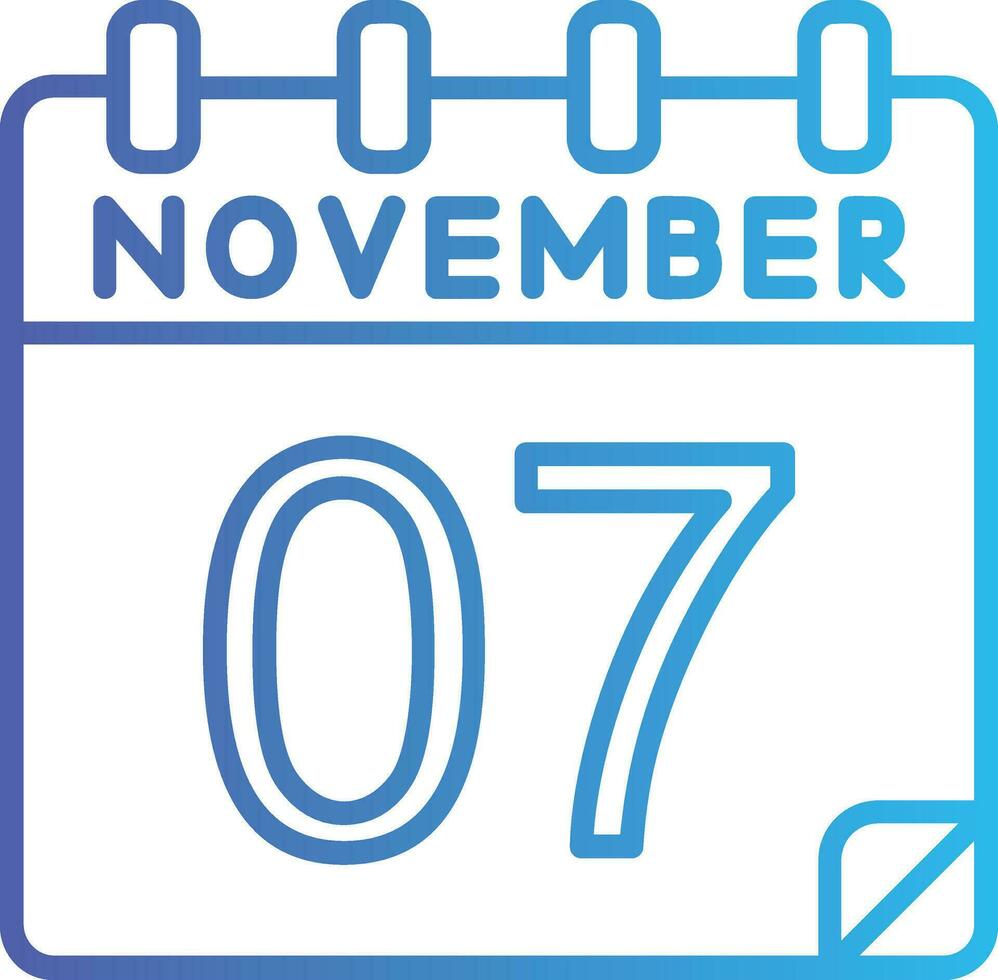 7 November Vector Icon