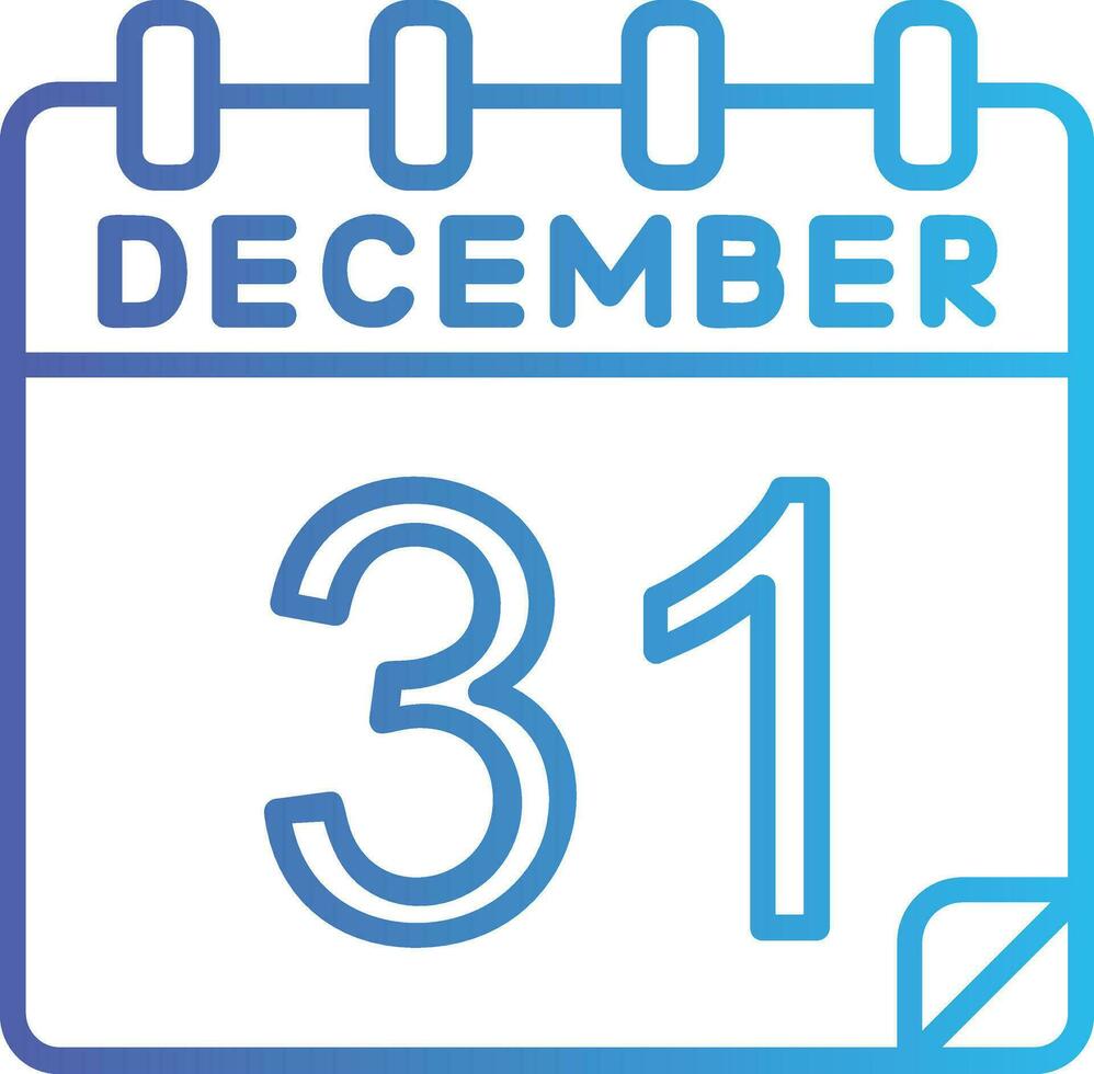 31 December Vector Icon