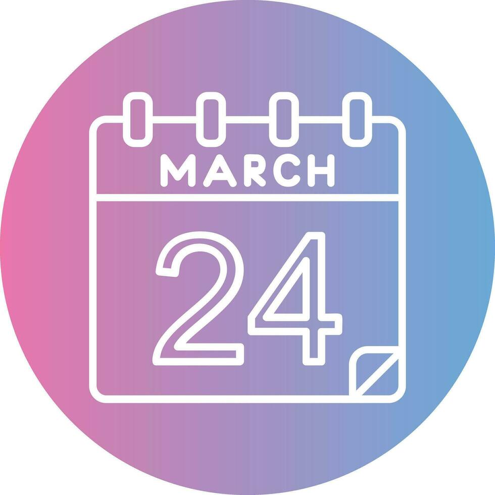 24 March Vector Icon