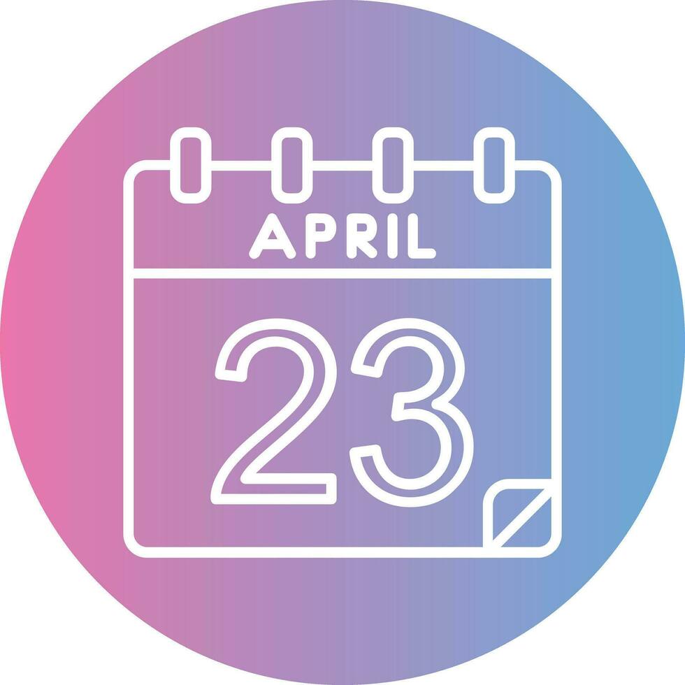 23 April Vector Icon