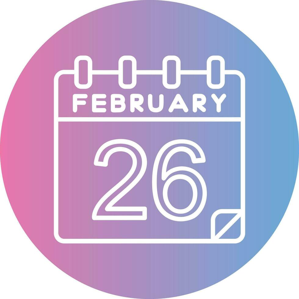 26 February Vector Icon