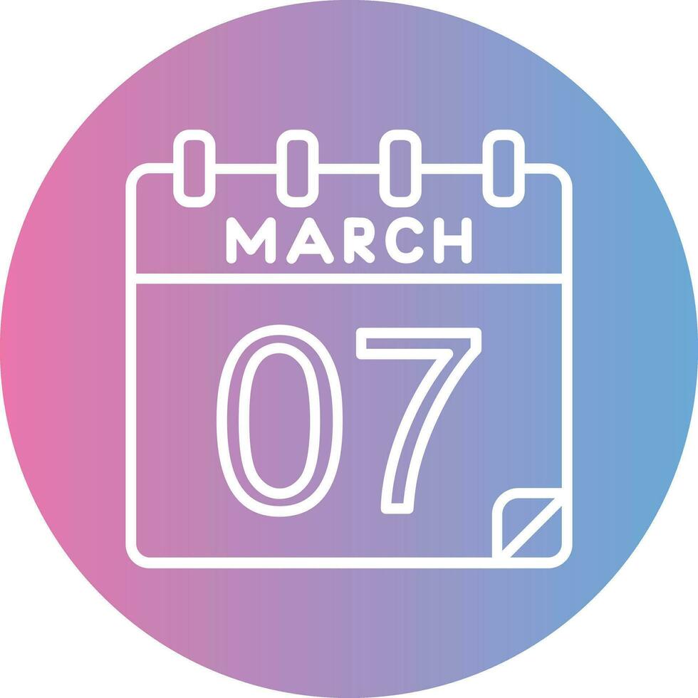 7 March Vector Icon