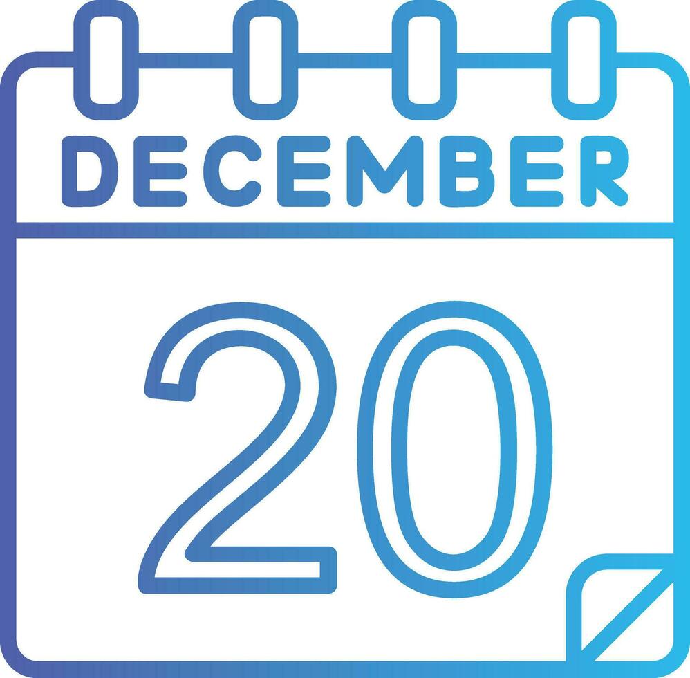 20 December Vector Icon