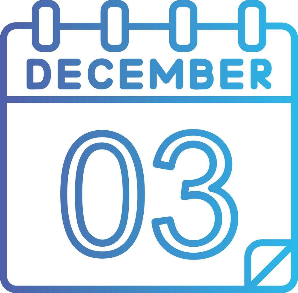 3 December Vector Icon