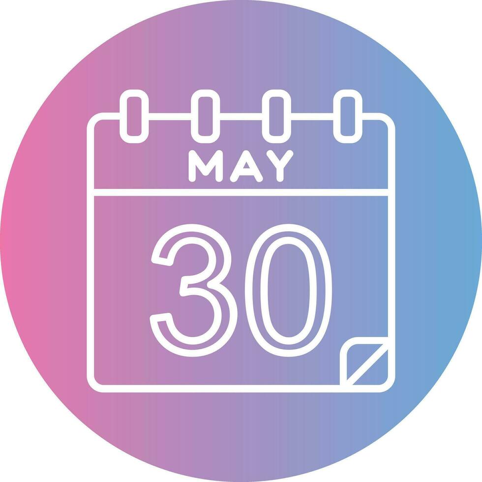 30 mayo vector icono