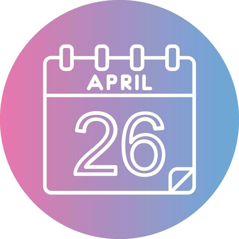 26 April Vector Icon