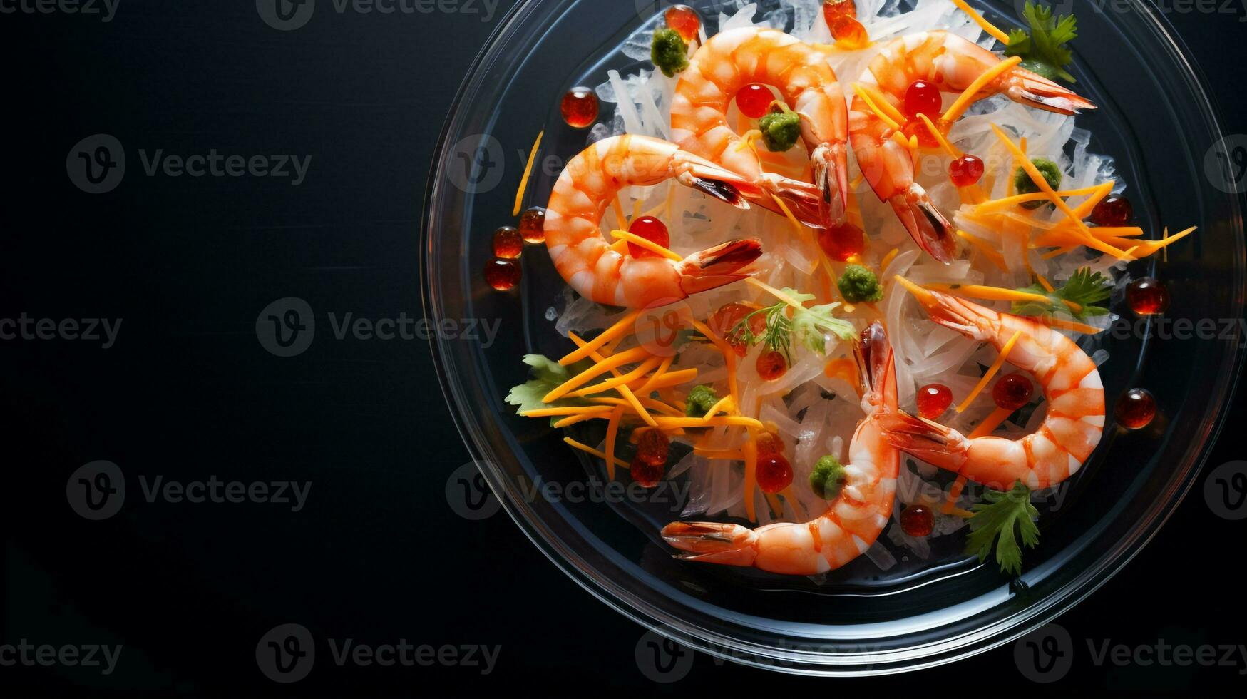 Photo of Prawn Cocktail as a dish in a high-end restaurant. Generative AI