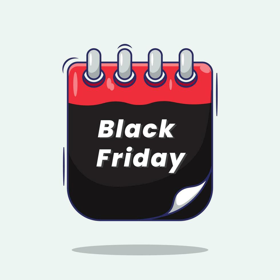 Free vector cartoon of black friday calendar element collection concept