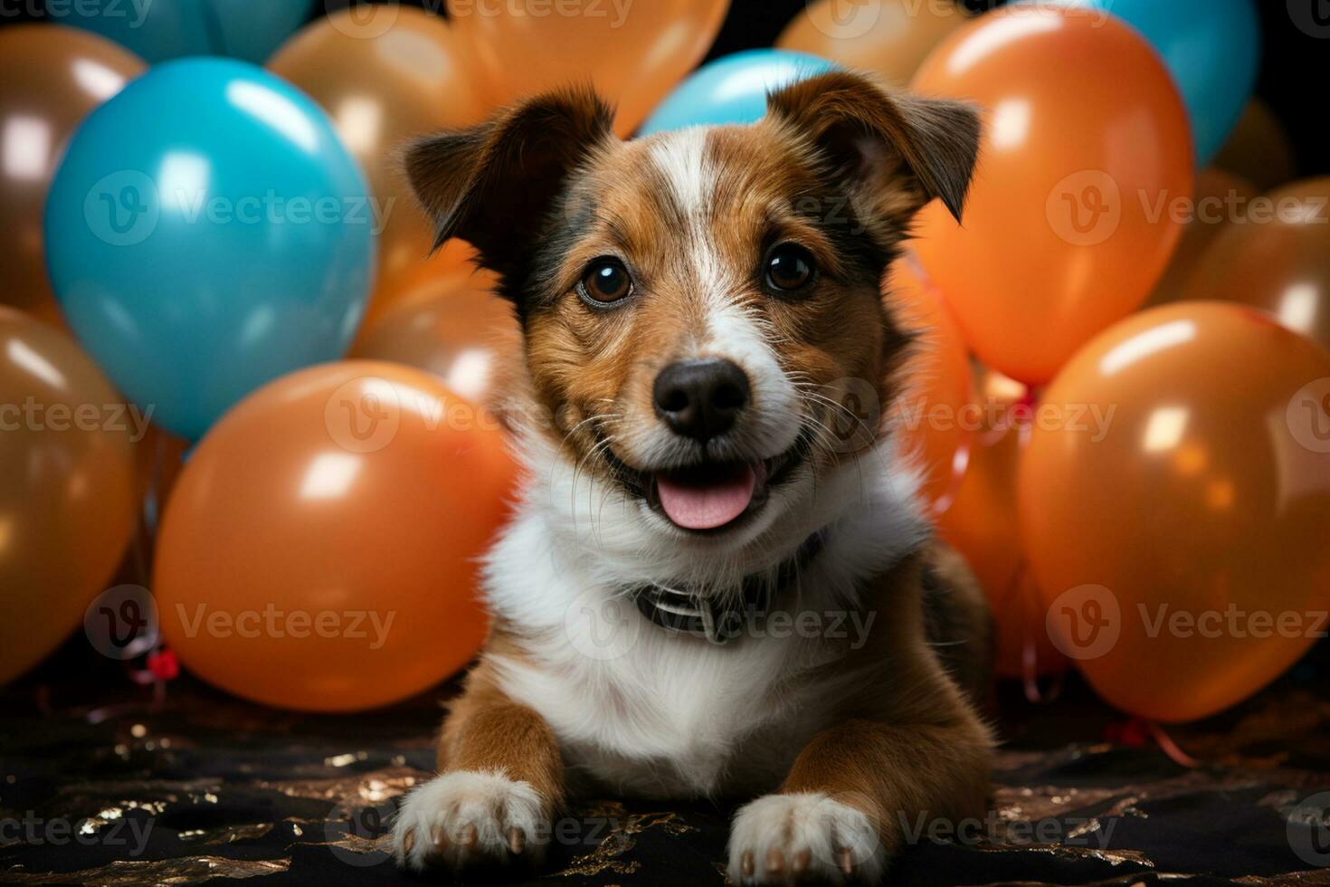 Festive birthday party decorations on table with cake, present boxes and  balloons on pastel color concept by AI Generated 31350990 Stock Photo at  Vecteezy