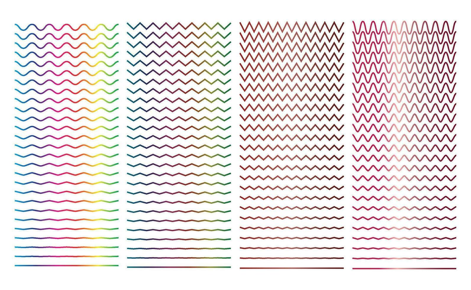 Thin wavy lines seamless pattern. Repeatable wavy zigzag lines vector pattern.