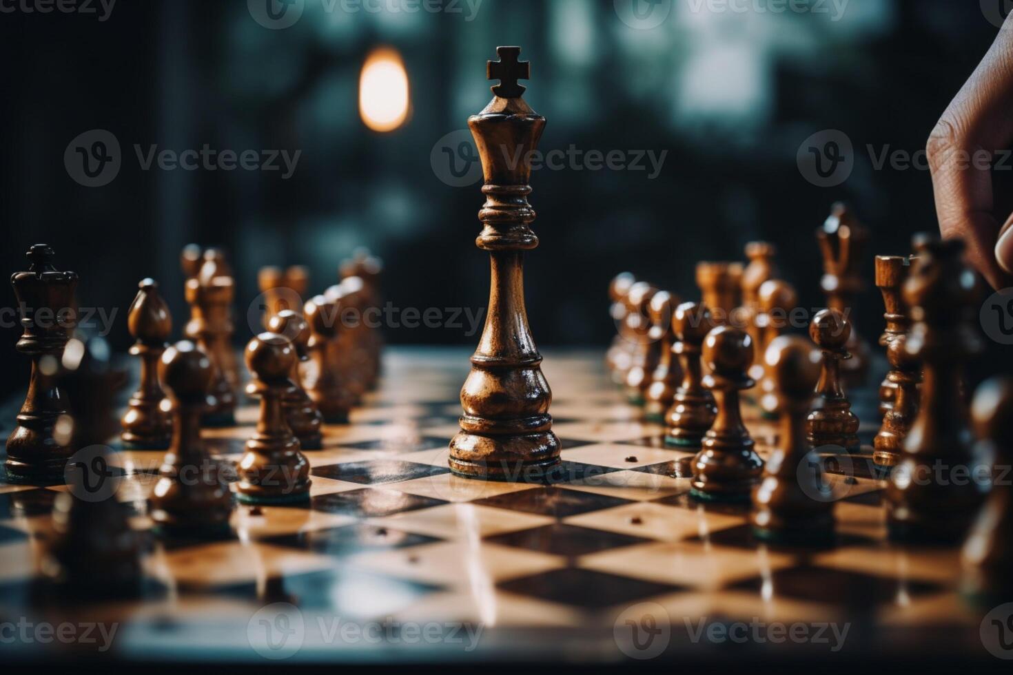 Premium AI Image  A yellow background accentuates the presence of chess  pieces and the board Vertical Mobile Wallpaper