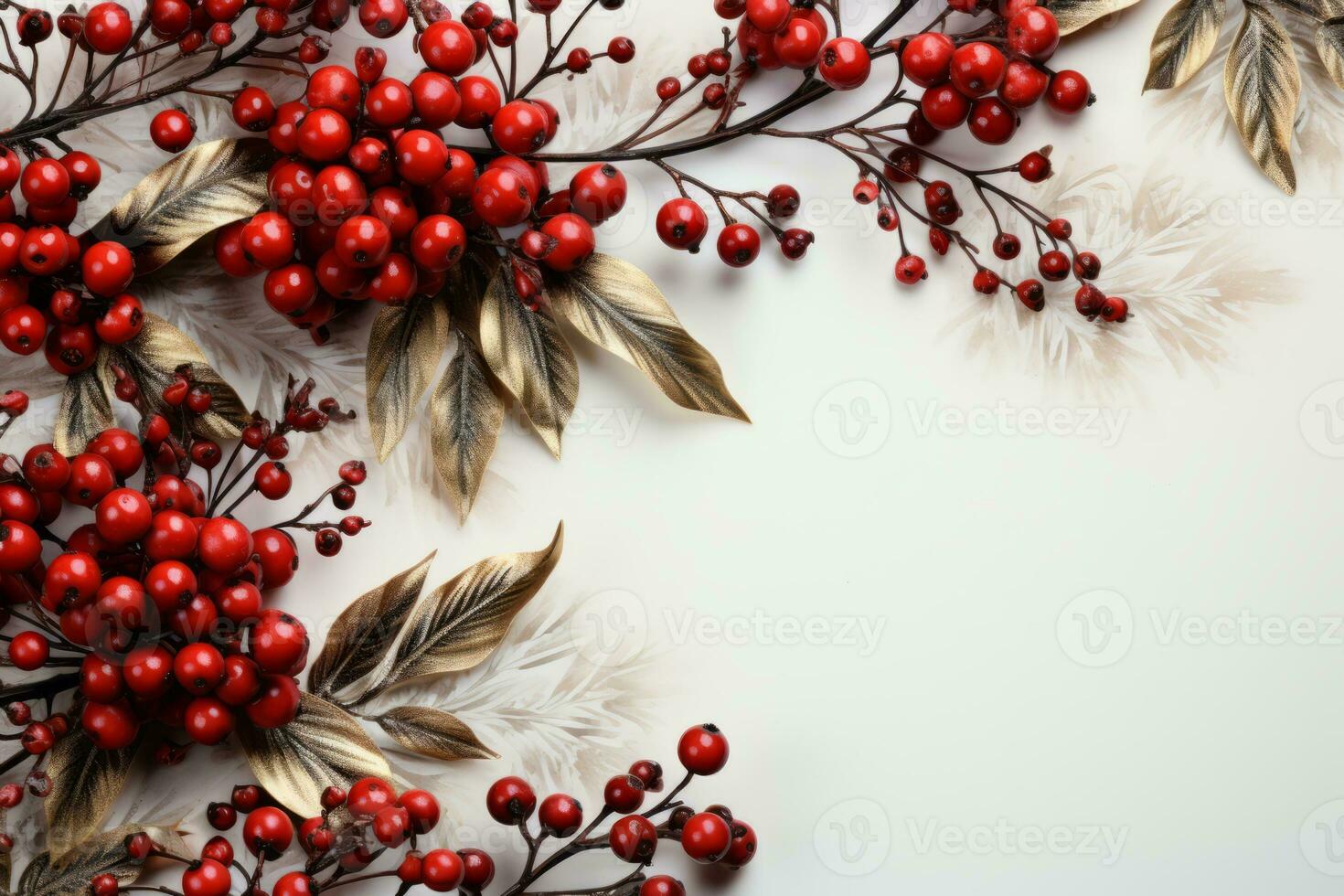 Christmas decoration with copyspace, created with generative AI photo
