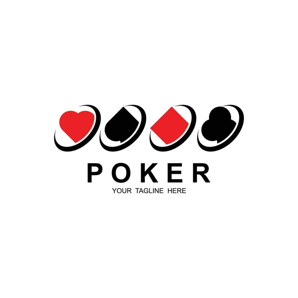 Poker logo vector icon illustration design