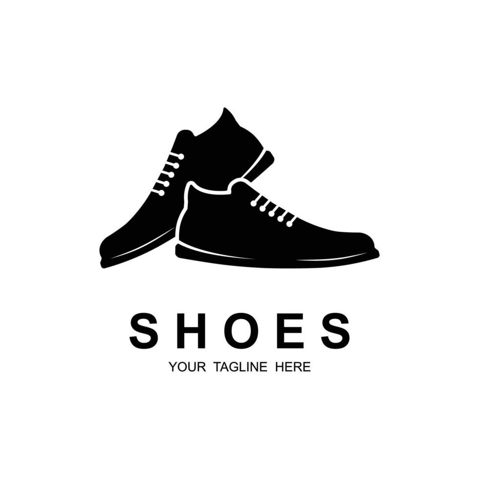 shoe logo vector icon illustrtation design