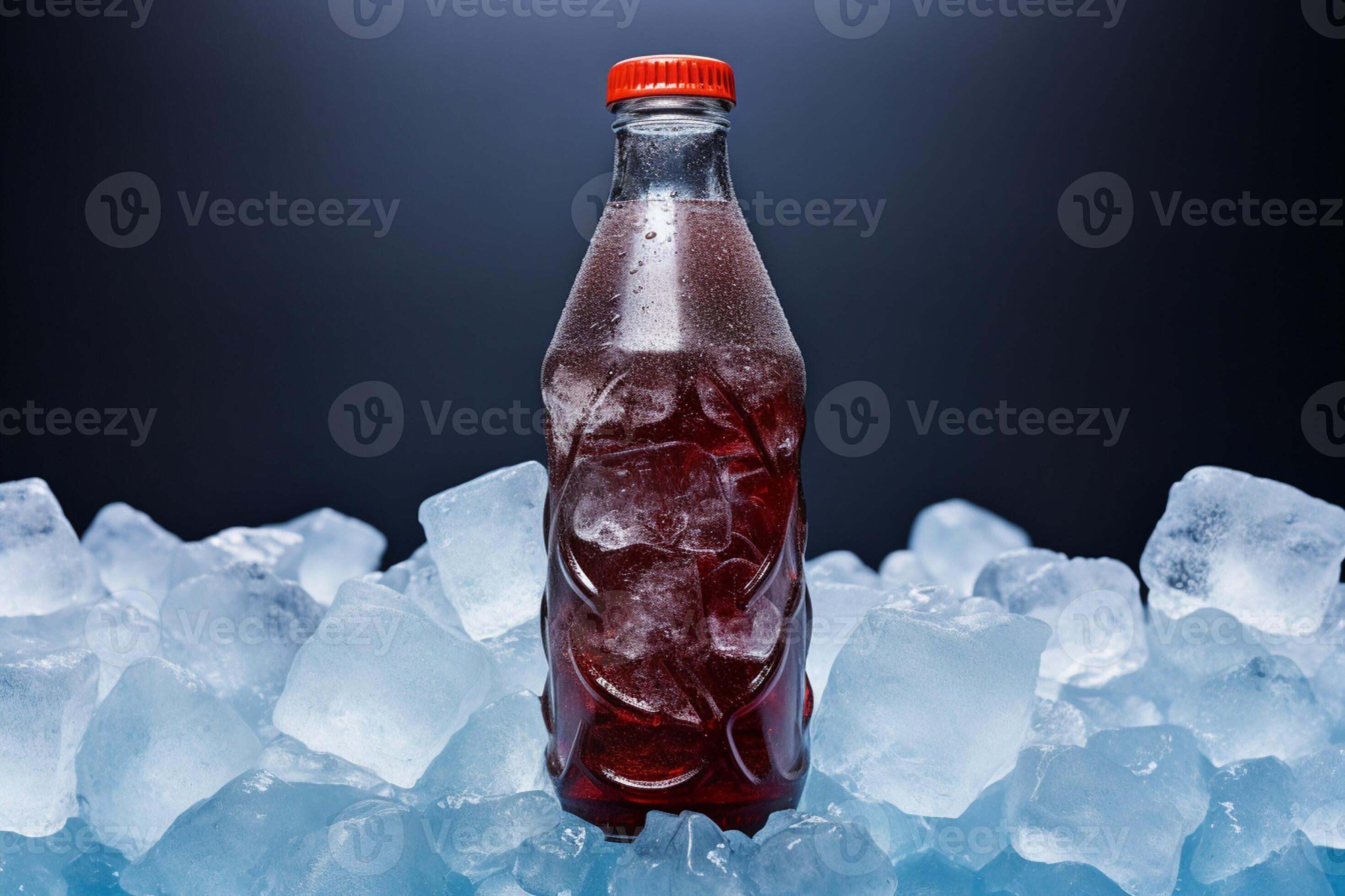 An ice cold bottle of carbonated soft drink, ready to quench your