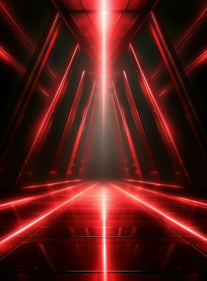 Ai generative Backdrop With Illumination Of Red Spotlights For Flyers realistic image ultra hd high design photo