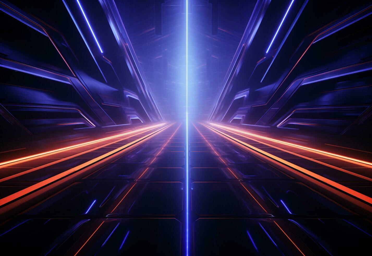 Ai Generative Neon illuminated futuristic backdrop realistic image, ultra hd, high design very detailed photo