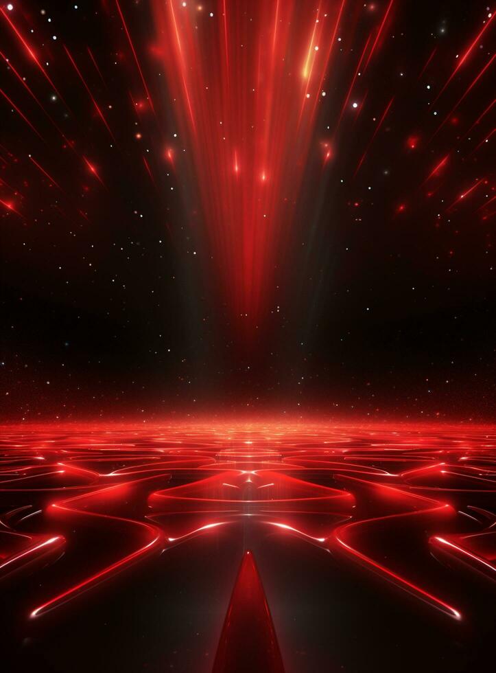 Ai generative Backdrop With Illumination Of Red Spotlights For Flyers realistic image ultra hd high design photo