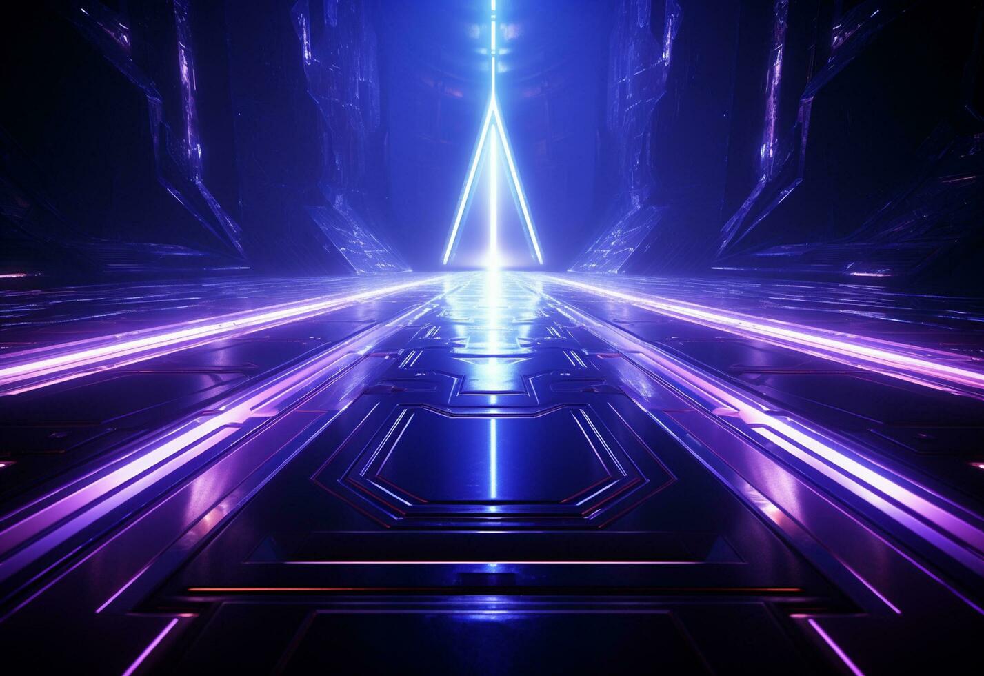 Ai Generative Neon illuminated futuristic backdrop realistic image, ultra hd, high design very detailed photo