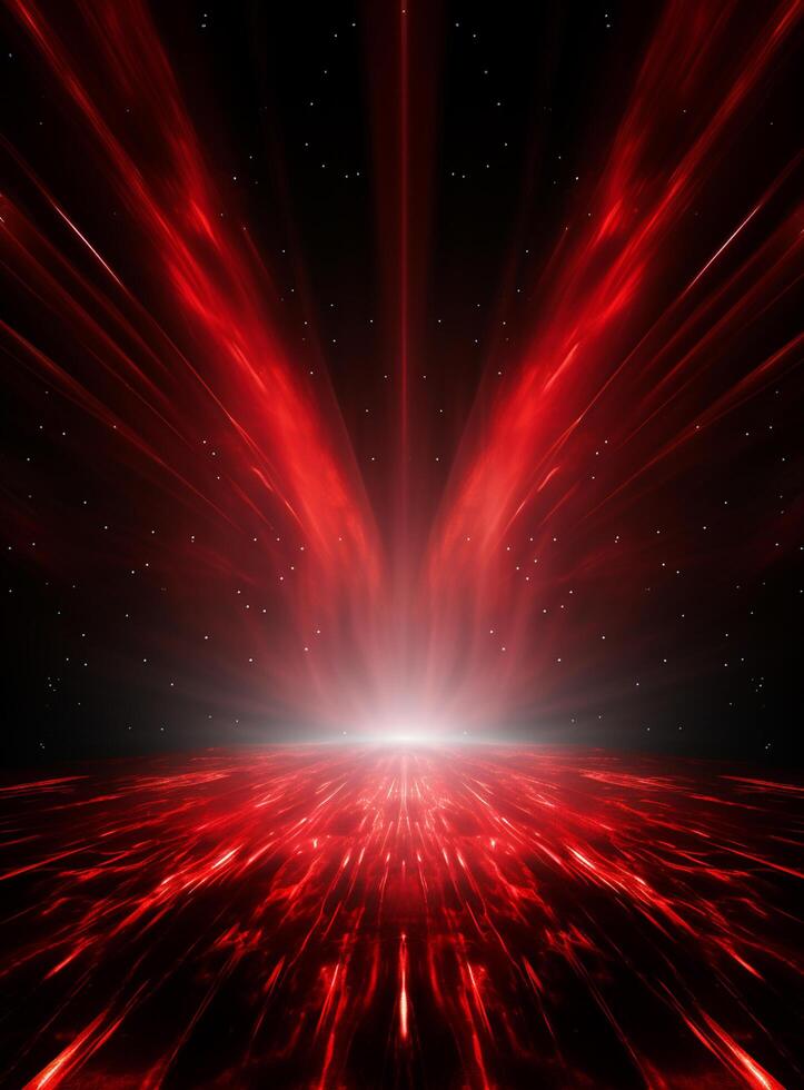 Ai generative Backdrop With Illumination Of Red Spotlights For Flyers realistic image ultra hd high design photo