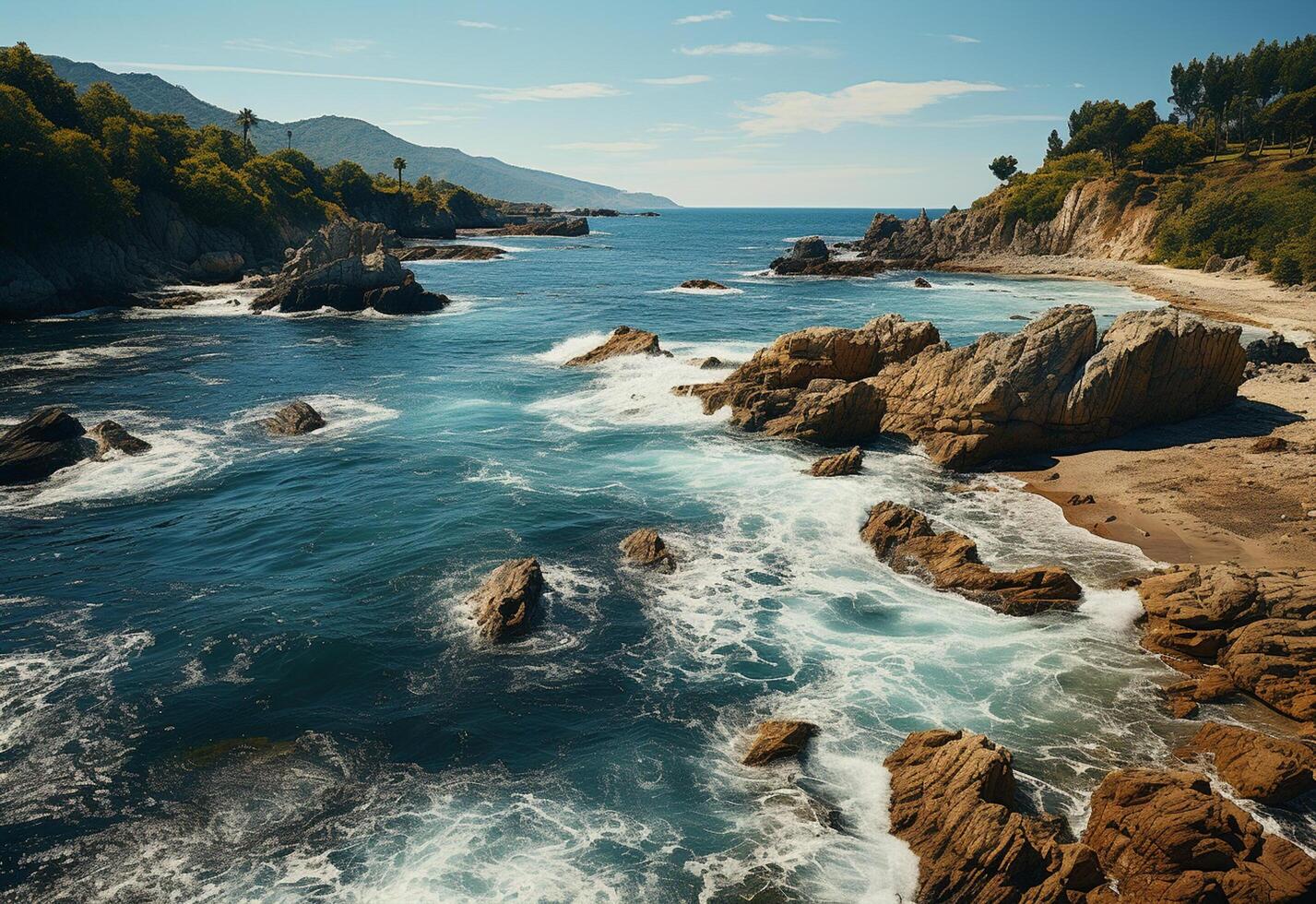 sea side shots taken from drone realistic image, ultra hd, high design very detailed photo