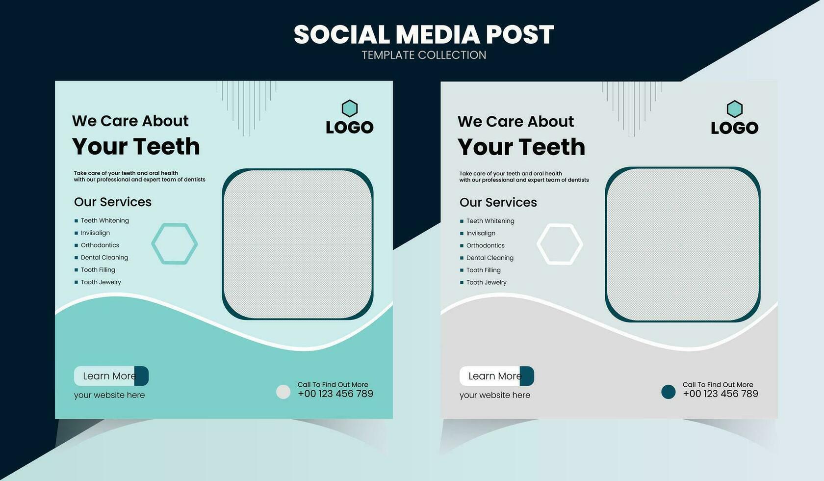 Medical Dental Care Social Media Post vector