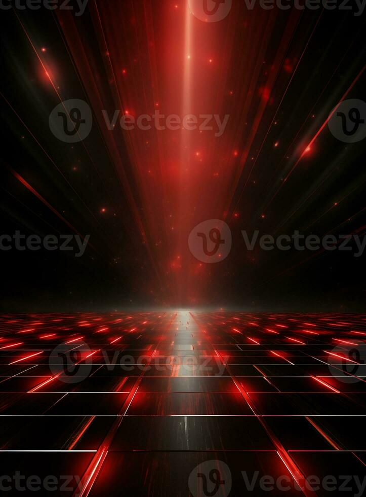 Ai generative Backdrop With Illumination Of Red Spotlights For Flyers realistic image ultra hd high design photo