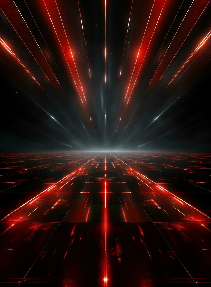 Ai generative Backdrop With Illumination Of Red Spotlights For Flyers realistic image ultra hd high design photo
