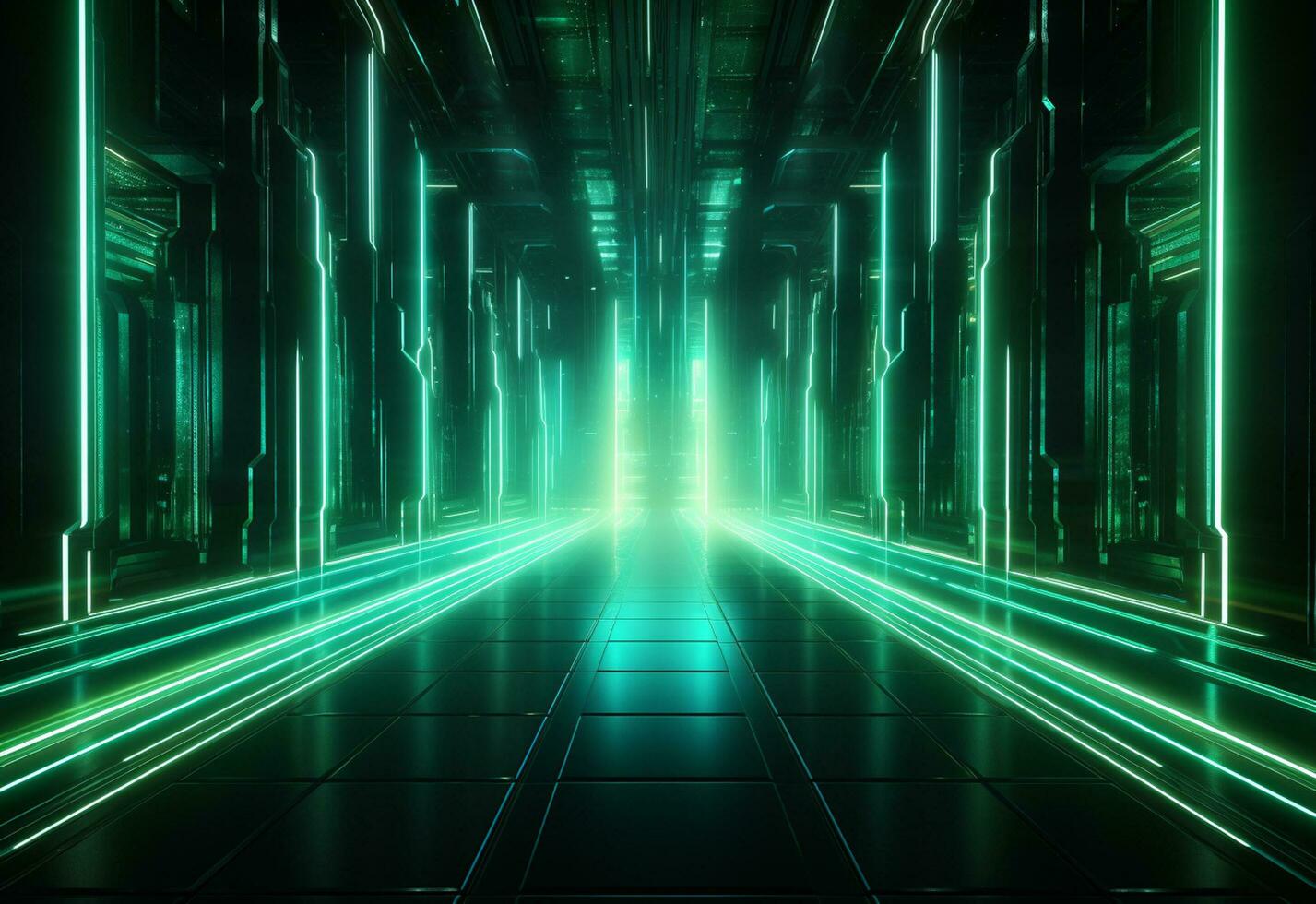 Ai Generative Neon illuminated futuristic backdrop realistic image, ultra hd, high design very detailed photo