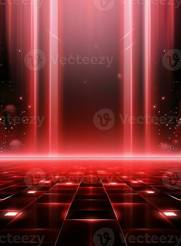 Ai generative Backdrop With Illumination Of Red Spotlights For Flyers realistic image ultra hd high design photo