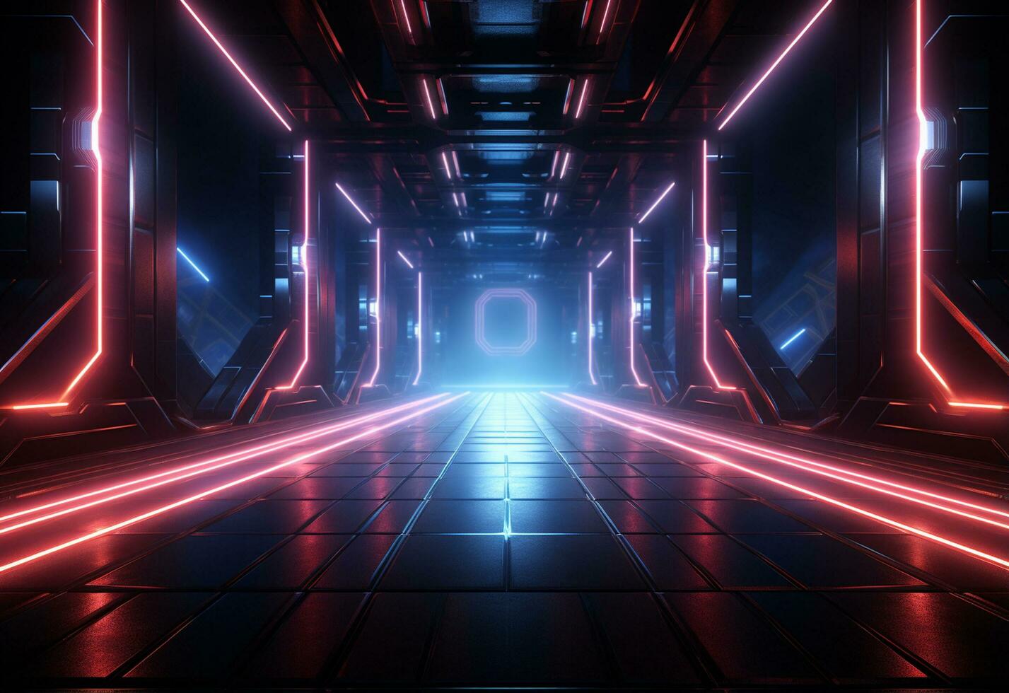 Ai Generative Neon illuminated futuristic backdrop realistic image, ultra hd, high design very detailed photo