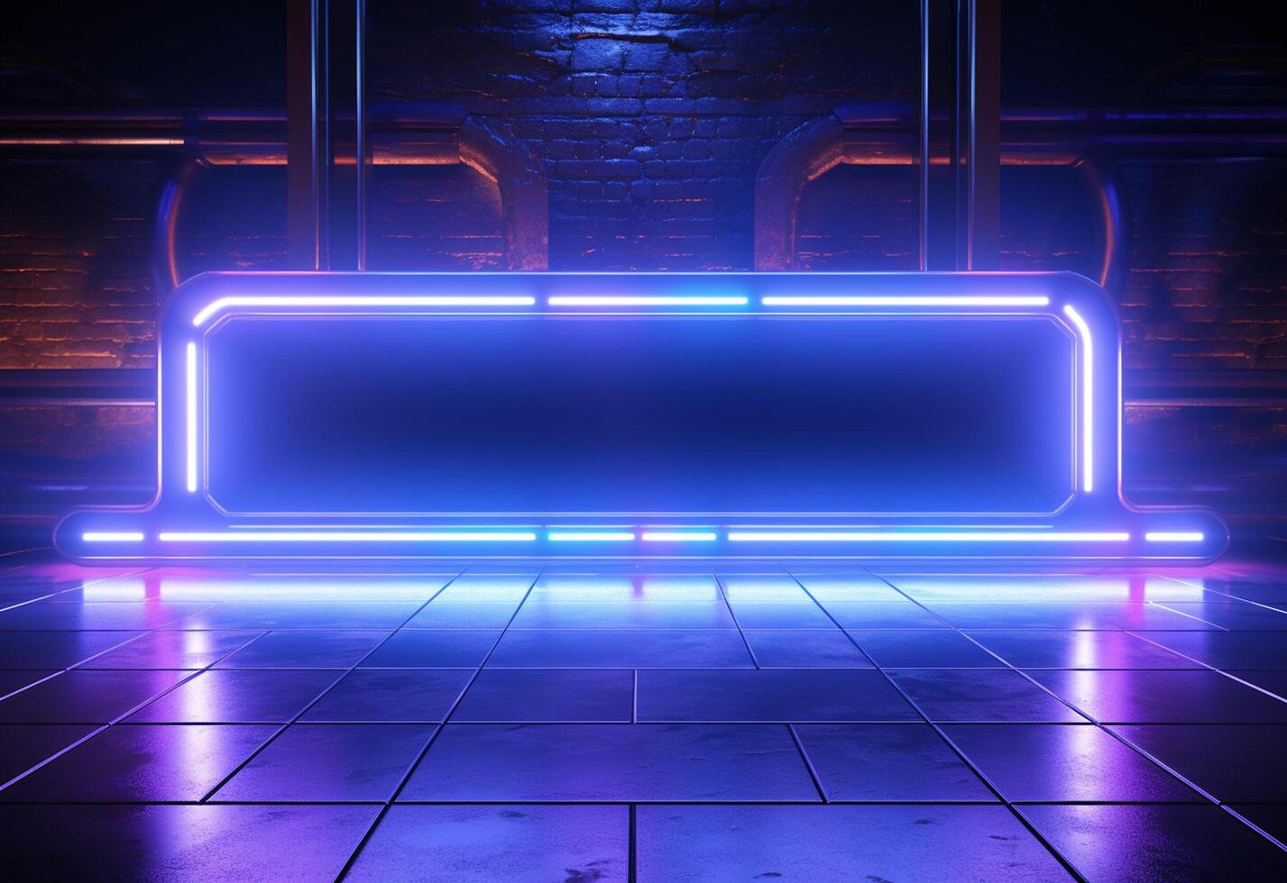 Neon illuminated futuristic backdrop realistic image, ultra hd, high design very detailed photo