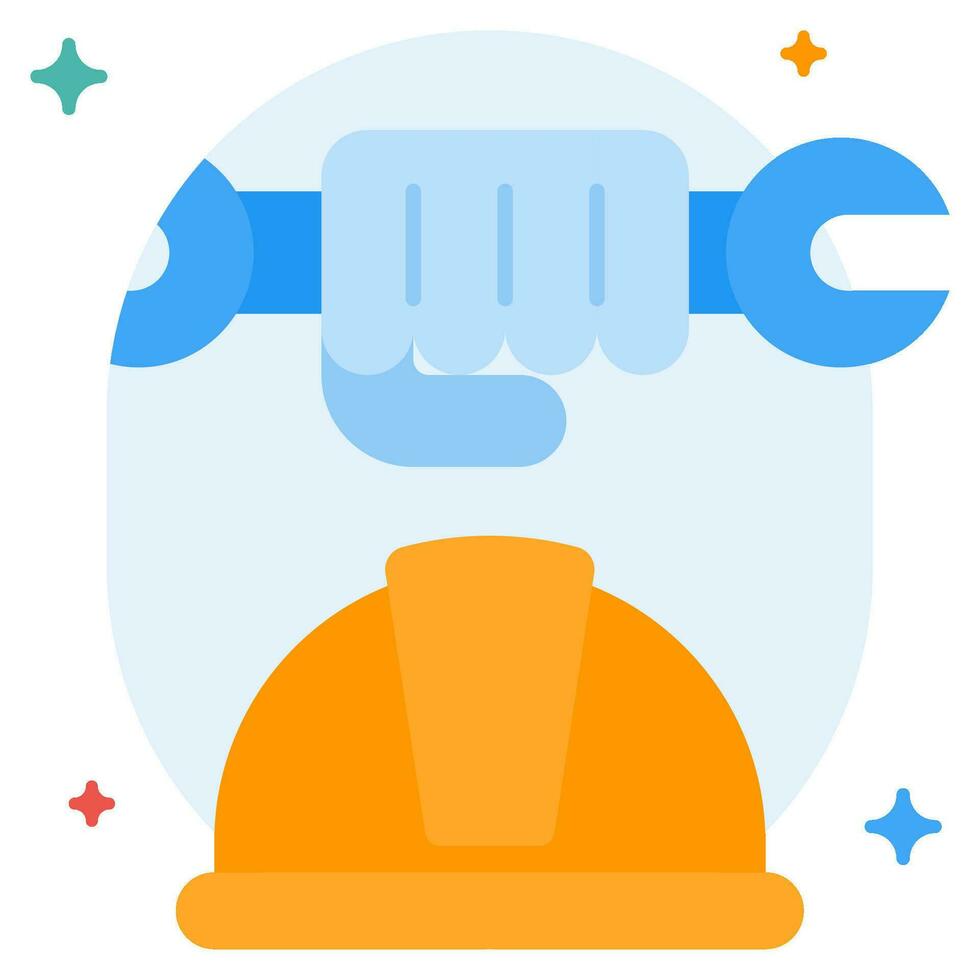 Labor Day Wrench icon illustration, for uiux, infographic, etc vector
