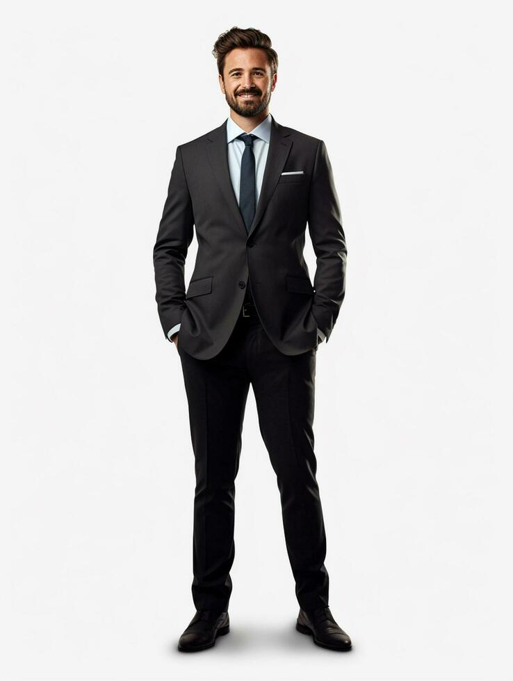 executive group on white background