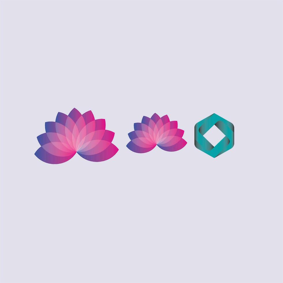 Colorful Flower icons template pro vector. vector