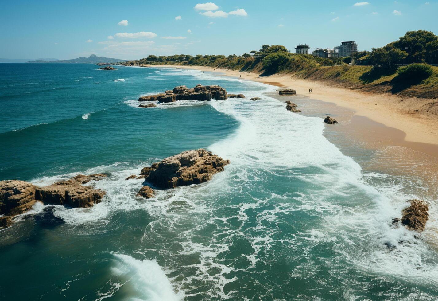 sea side shots taken from drone realistic image, ultra hd, high design very detailed photo