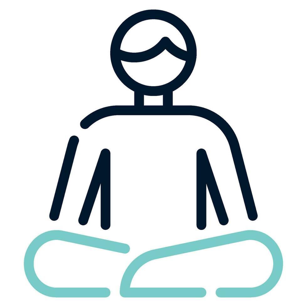 Inner Peace Icon Illustration, for uiux, infographic, etc vector