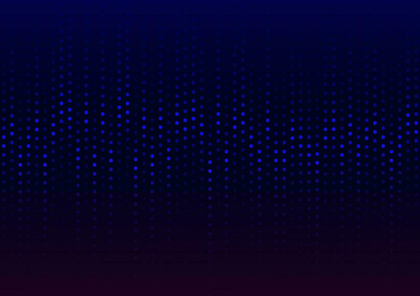 Dot wave circle blue pattern modern decoration dark background vector
