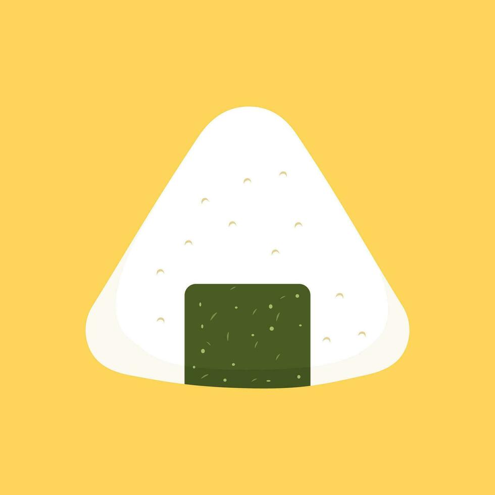 kawaii vector art onigiri, onigiri is a japanese rice ball in ttriangle shape an onigiri is filled with pickled ume umeboshi salted salmon katsuobushi kombu tarako mentaiko takanazuke