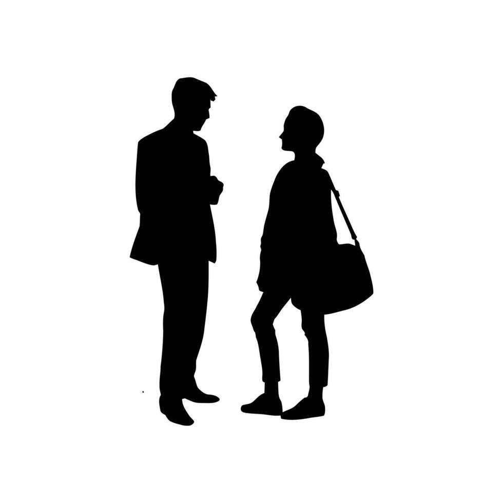 Vector couple silhouette.