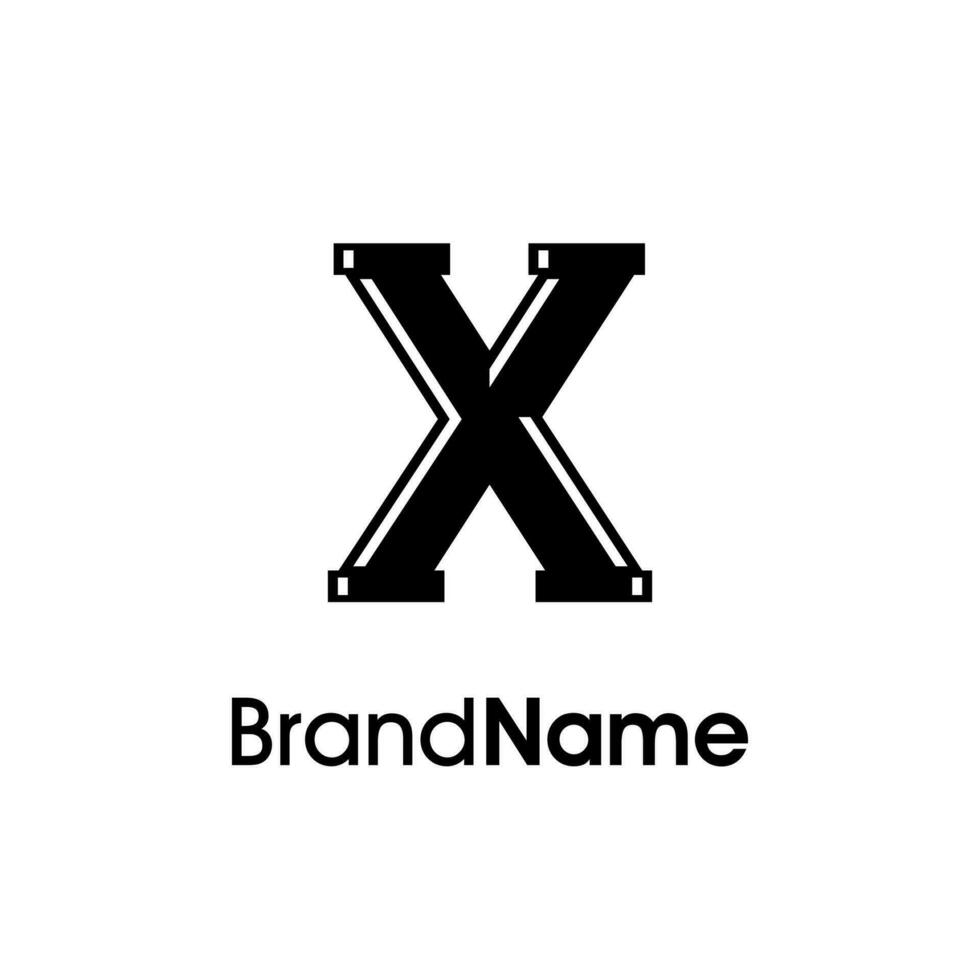 Modern Initial X Plumbing Logo vector