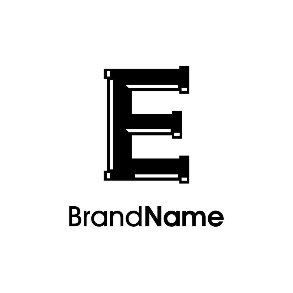 Modern Initial E Plumbing Logo vector