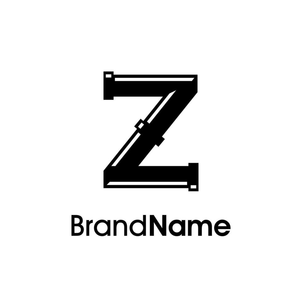 Modern Initial Z Plumbing Logo vector