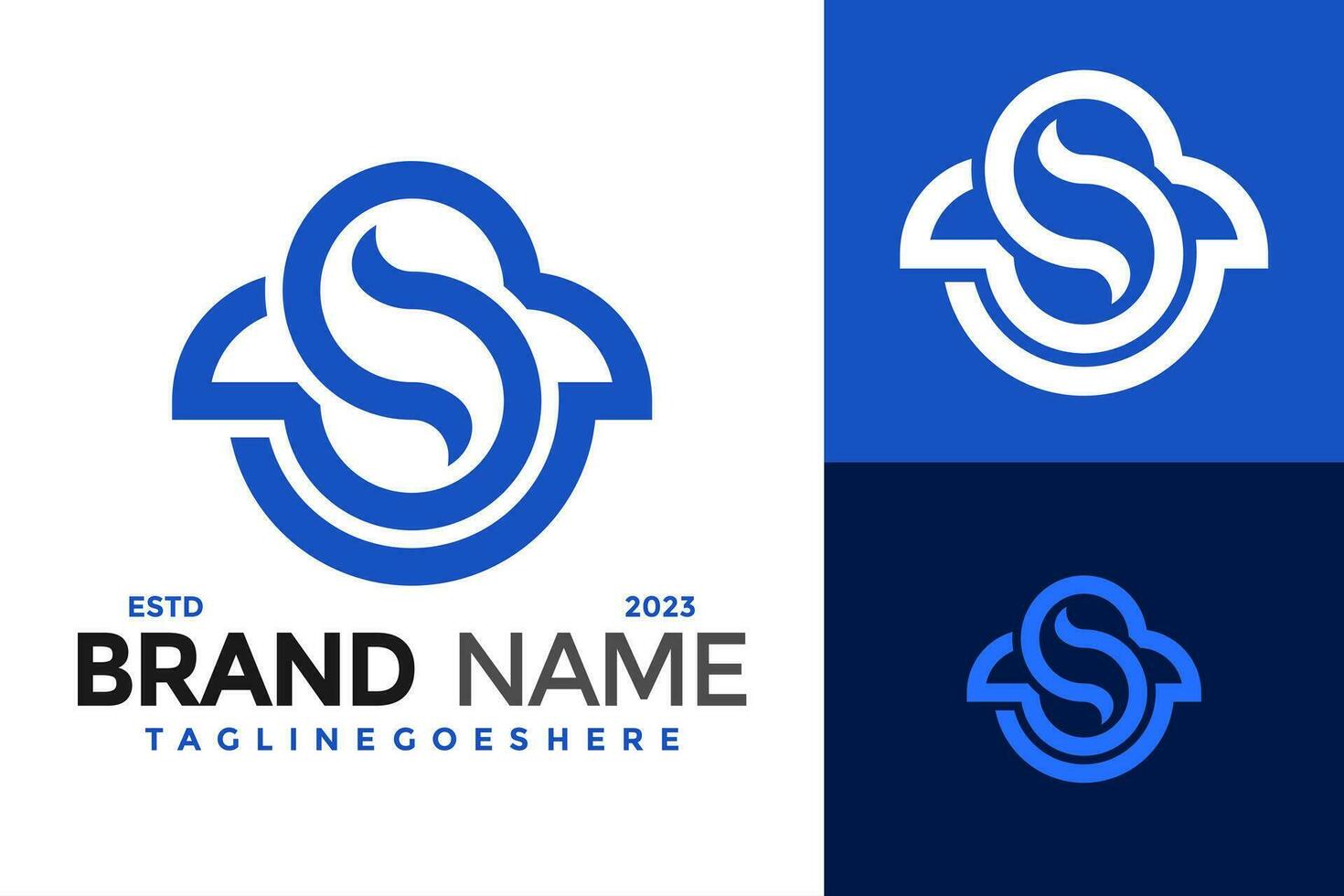 Letter S Monogram Unique Logo design vector symbol icon illustration