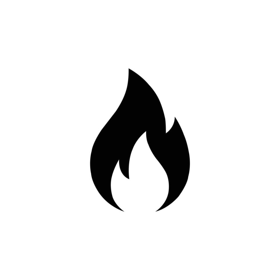 eps10 vector fuego firmar en negro color. ilustración de fuego fuego icono aislado en blanco antecedentes.