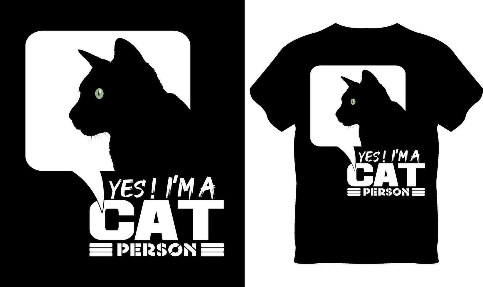 Cat Person T shirt Design vector