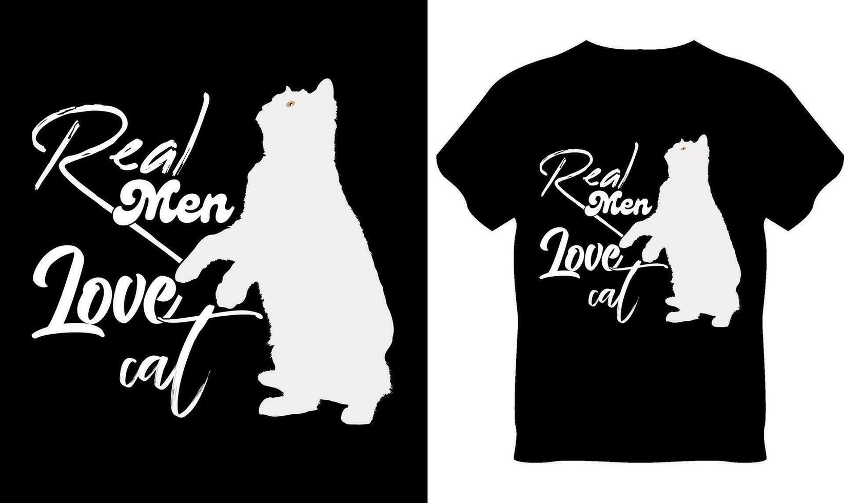 Typography Cat T-Shirt Design vector